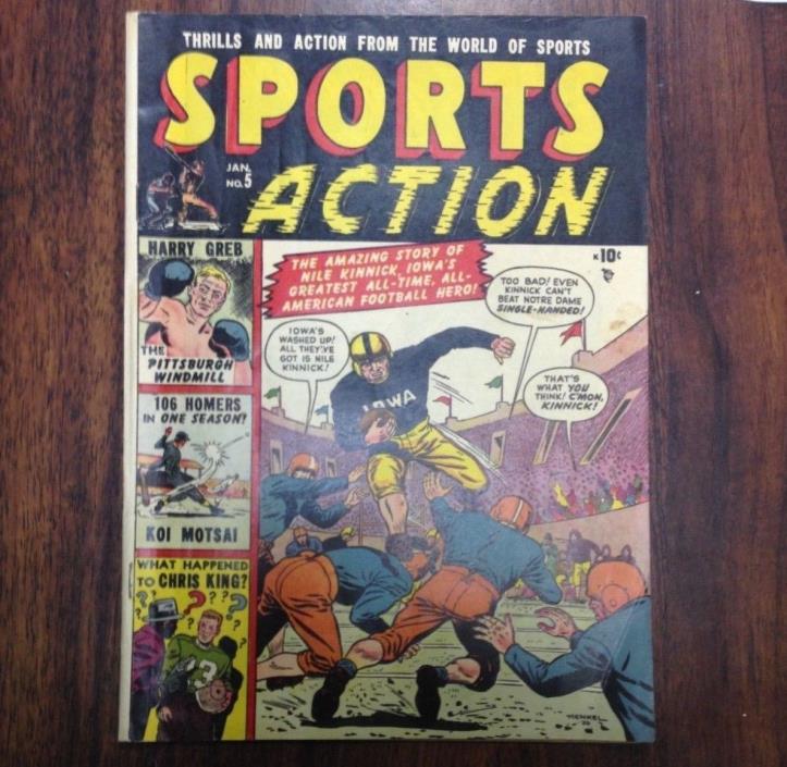 1951 Sports Action Nile Kinnick Iowa Hawkeye Football Heisman Winner Comic Book