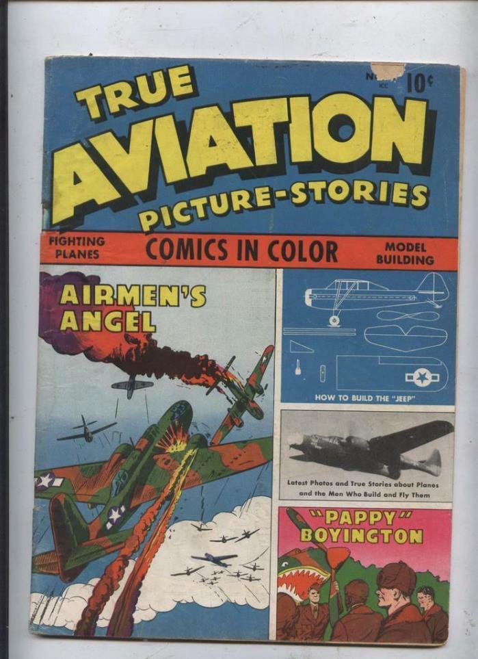 True Aviation Picture stories  Golden Age comic lot of 2 WWII cvr & Story 9 & 10