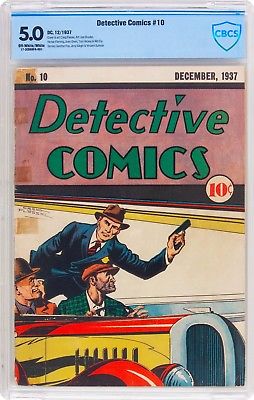 DETECTIVE COMICS #10 (DC, 1937) CBCS  5.0 VG/F  Universal Very Scarce!