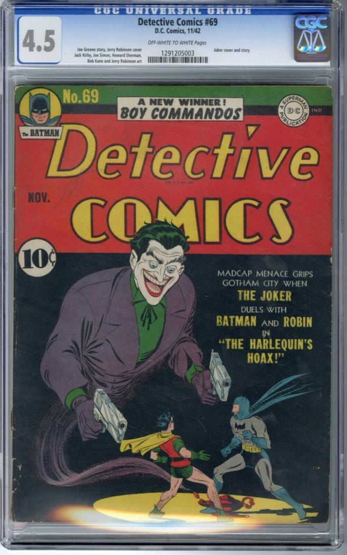 Detective Comics #69 (1st series) CGC 4.5 (OW-W)