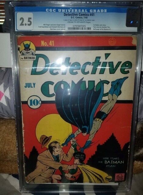 Detective Comics #41 CGC 2.5 Golden Age Batman!!