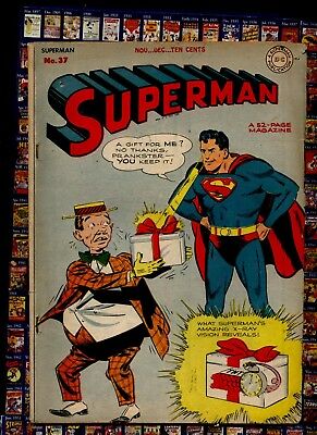 Superman 44 Golden Age DC comic Prankster  cover and story