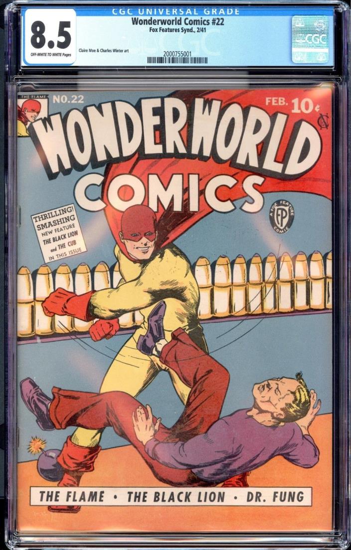 Wonderworld Comics 22 / CGC 8.5 OW/W Pages