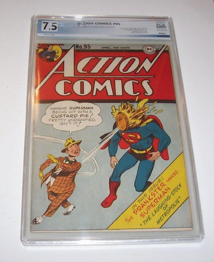 Action Comics #95 - Graded VF- 7.5 - 1946 DC Golden Age issue (Prankster)