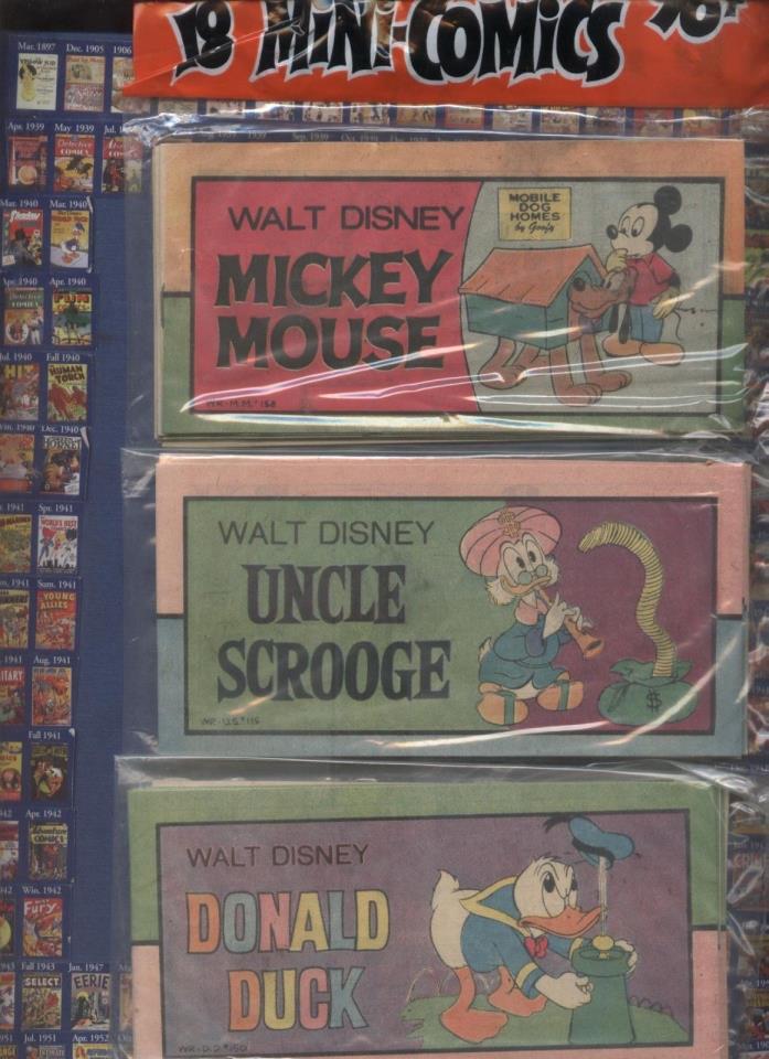 Gold Key Disney 18 Pack Mini comic set Mint sealed Donald Duck, Uncle Scrooge,