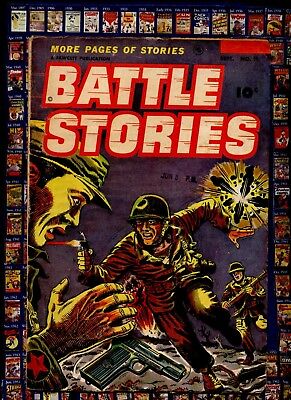 Battle Stories #11 Golden age Fawcett  war  comic great cover