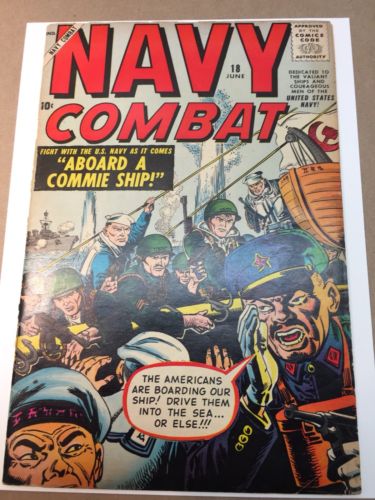 Navy Combat #18 (1958) F- OW Atlas War!