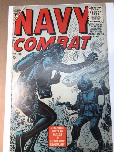 Navy Combat #5 (1956) 8.0+ W Beautiful Atlas War! Investment Grade!