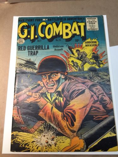 G I Combat #26 (1955) VG + OW Quality Precode War