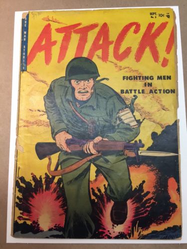Attack #3 (1952) G CRM Youthful Comics Violent Precode War Comic