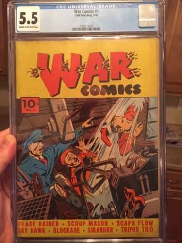 War Comics #1/CGC 5.5 CROW Universal/1st War Comic Book per Overstreet