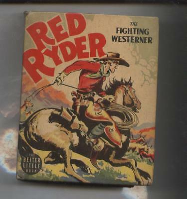 Red Ryder Fighting westerner Better Big Little Book 1940 harmon comic strip art
