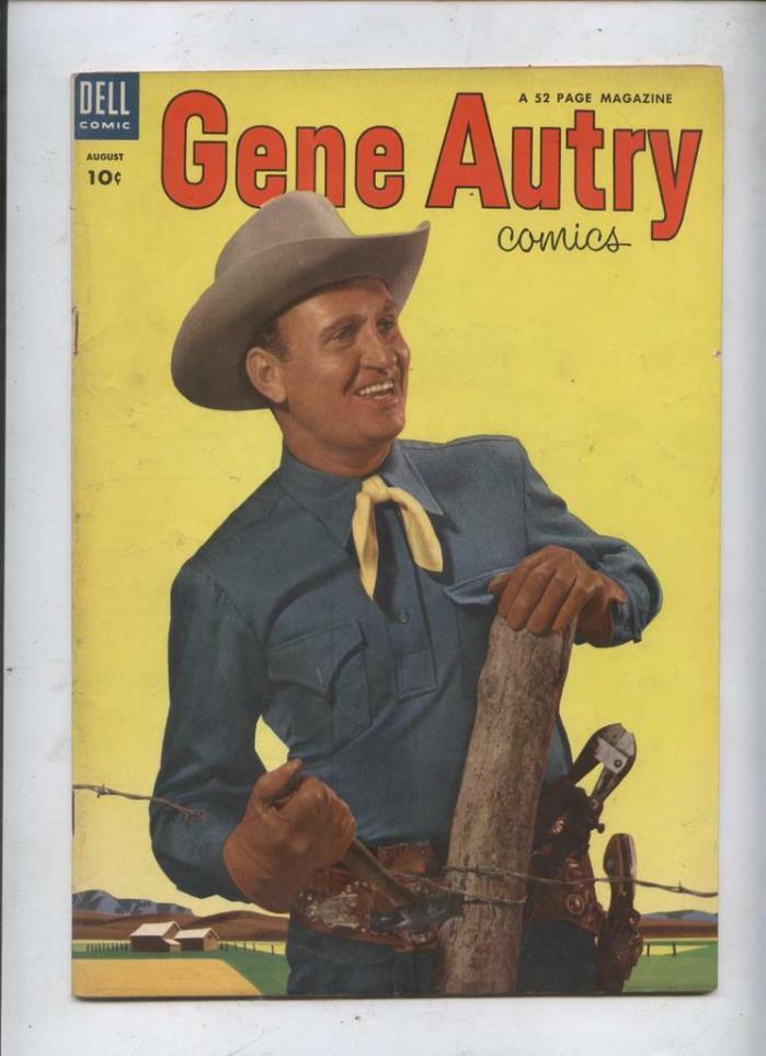 Gene Autry Dell #78 western comic beautiful photo cover Stan Musial card back