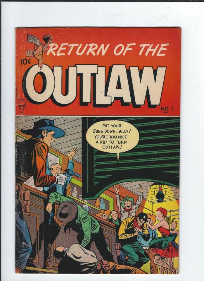 Return of the Outlaw #1 ! 1953 VG/FIne