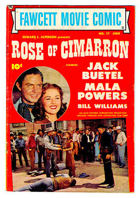 FAWCETT MOVIE COMIC #17 in FN a 1952 Golden Age western ROSE OF CIMARRON