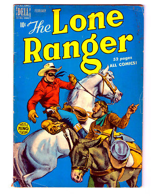 The LONE RANGER #20 in VG/FN condition 1950 DELL Golden Age comic SILVER & TONTO