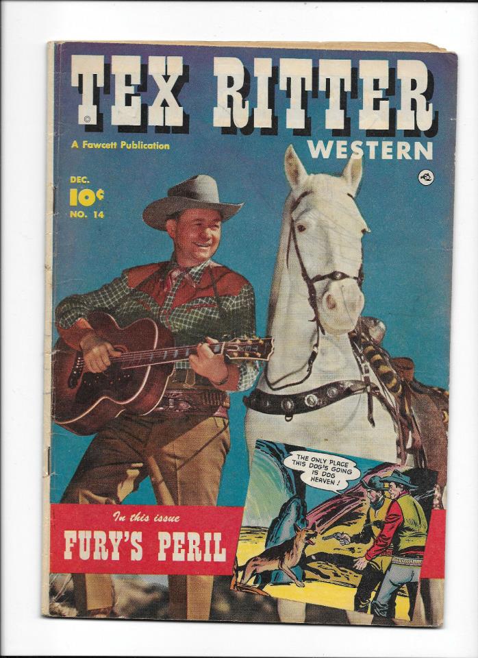 TEX RITTER #14  [1952 GD+]  PHOTO COVER!  
