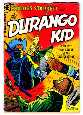 Charles Starrett as THE DURANGO KID #31 in VG- a 1954 Golden Age western comic