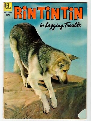 RIN TIN TIN In Logging Trouble #4 - Dell 1954 VG/FN Vintage Comic