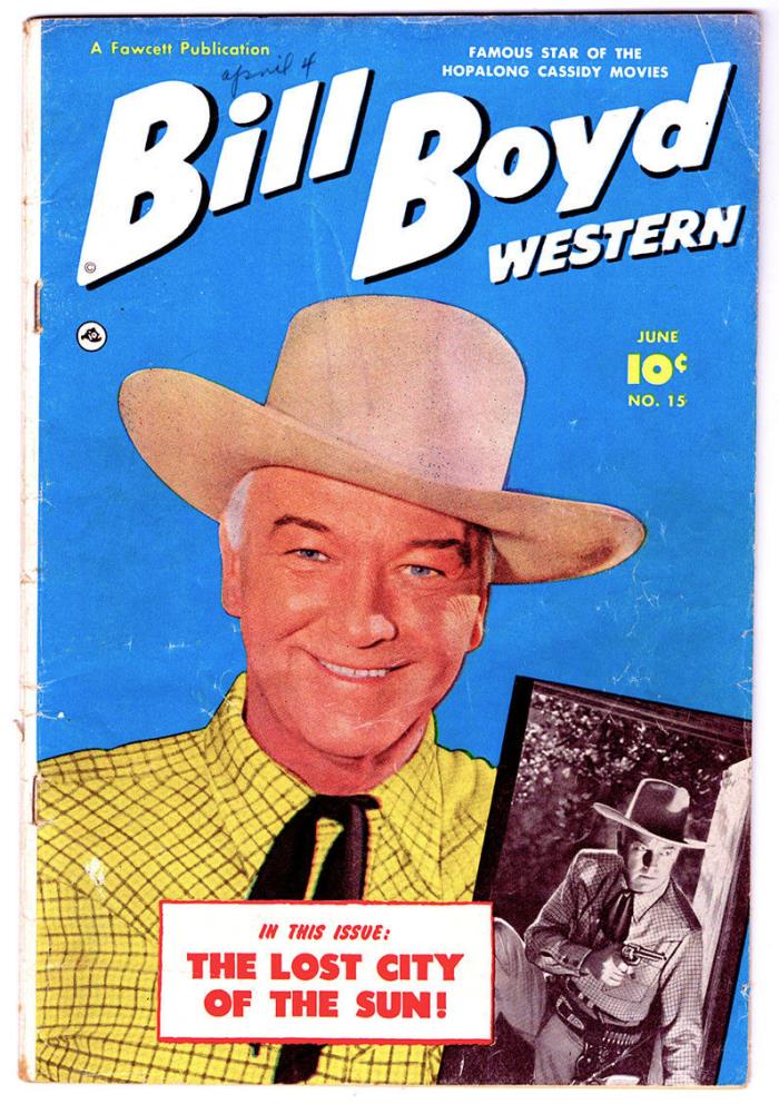 BILL BOYD WESTERN #15 in VG+ condition a 1951 DELL Golden Age western Comic