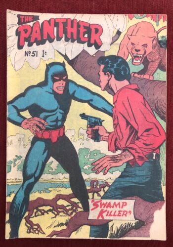 THE PANTHER #51 1960s Australian Rare Super Hero Series Nice Copy