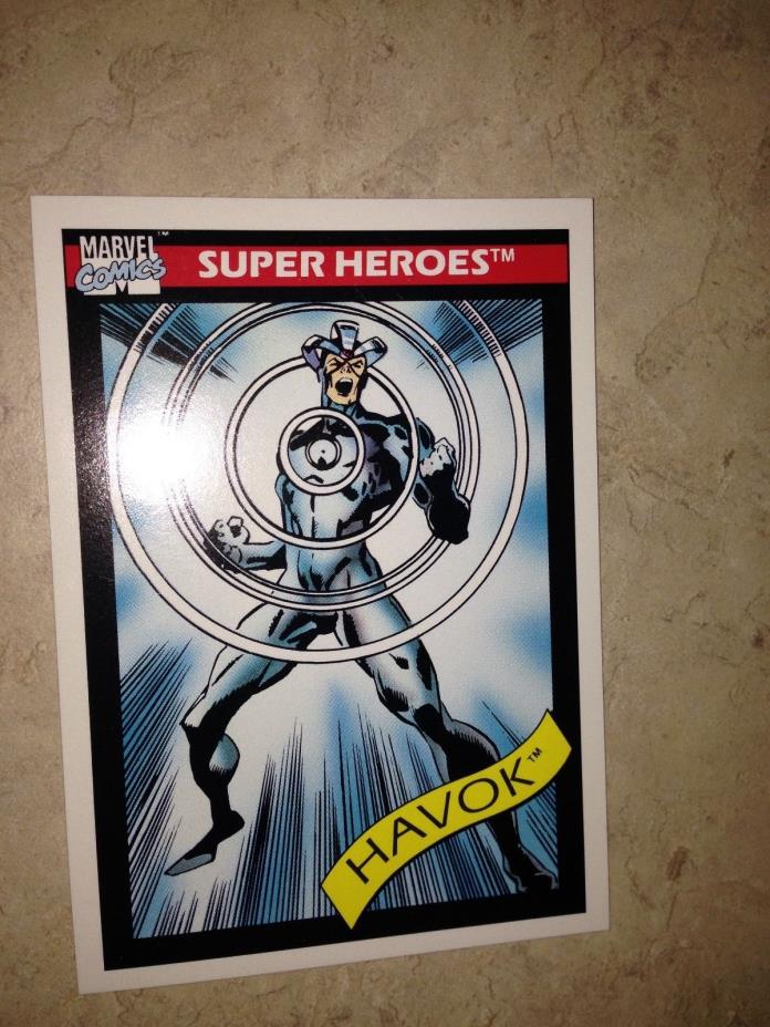Marvel Universe series 1 card 35 Havok X-Men Super Heroes