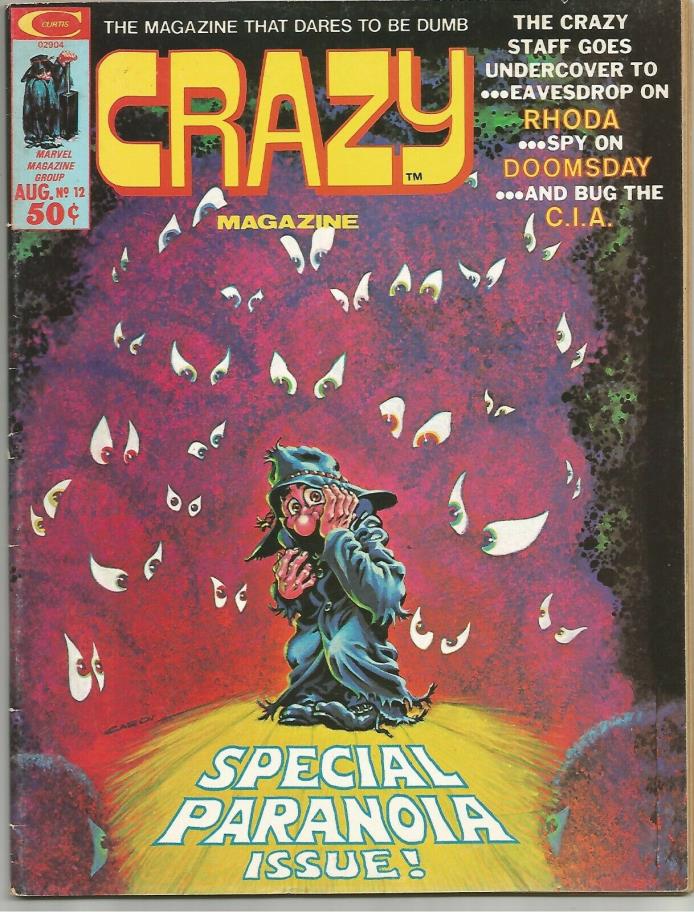 Crazy Magazine # 12 Aug.1975 Fine Mad type humor