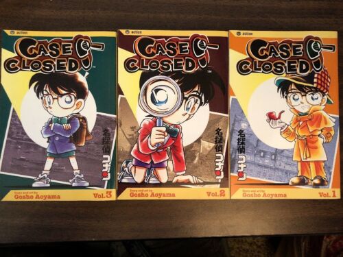 Case Closed Vol 1-3 Gosho Aoyama - Japanese Manga Comic Book - Viz Graphic Novel