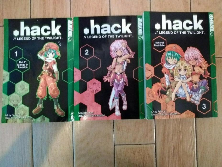 Japanese Comic Lot of 3 (hack//Legend of the twilight complete set-English)