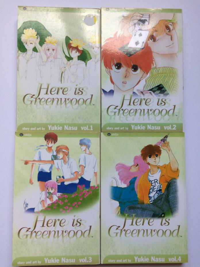 Lot of 4 Here is Greenwood Viz Shojo Manga Graphic Novels, Vol #1, 2, 3, 4