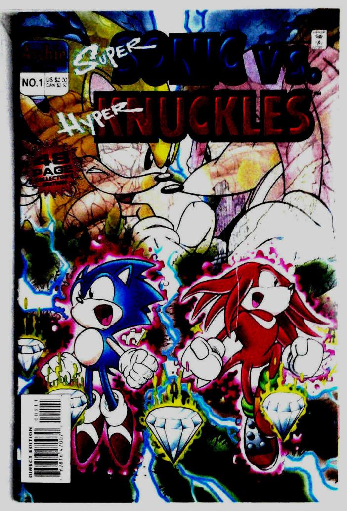 SUPER SONIC VS.HYPER KNUCKLES #1:October 1996, Archie Adventure Series. NM/NM-.