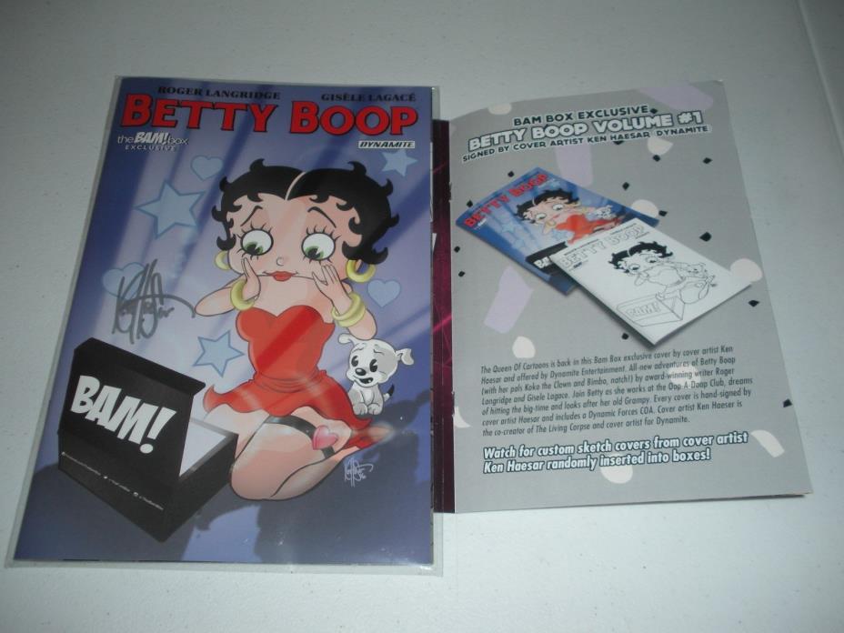 Betty Boop #2 Comic Signed by Cover Artist Ken Haesar Bam Box Exclusive with COA