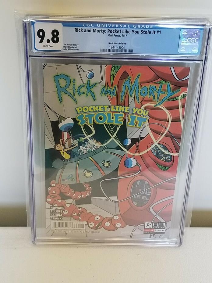Rick And Morty Pocket Like You Stole It #1 CGC 9.8 Nerd Block Recalled Variant