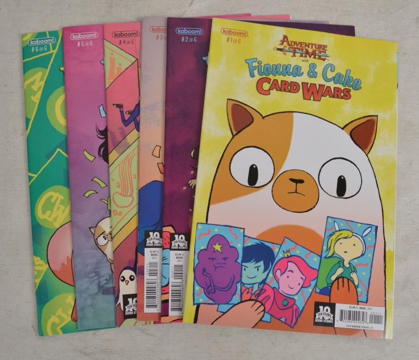 Adventure Time Fionna & Cake Card Wars Comic Books Lot Set 1 2 3 4 5 6 NM
