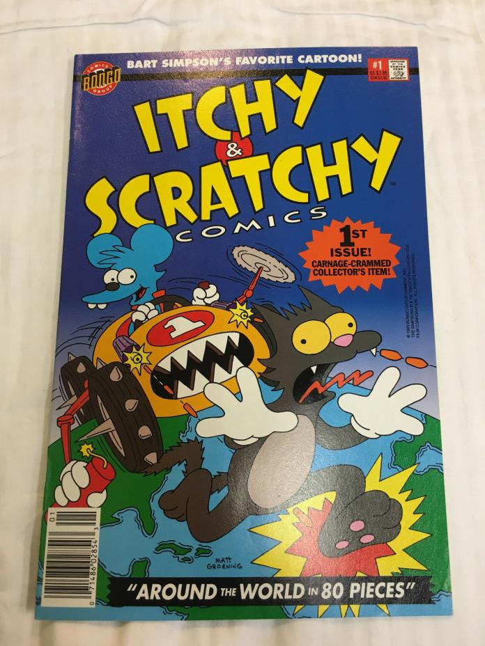 ITCHY AND SCRATCHY #1 Bongo Comics; NM VERY RARE key issue MATT GROENING