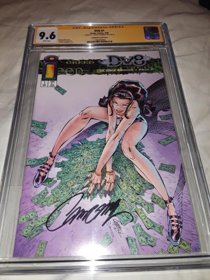 Signed DV8 #1 CGC SS 9.6 by J Scott Campbell cover artist - Image 1996
