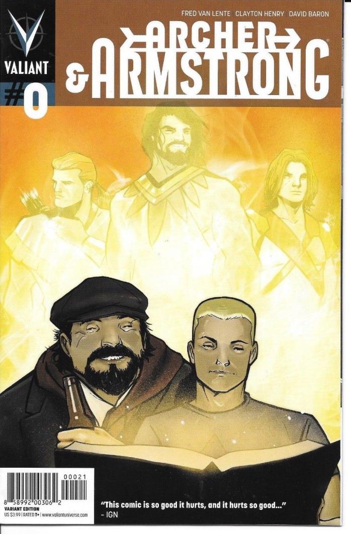 Valiant ARCHER & ARMSTRONG #0 first printing variant cover