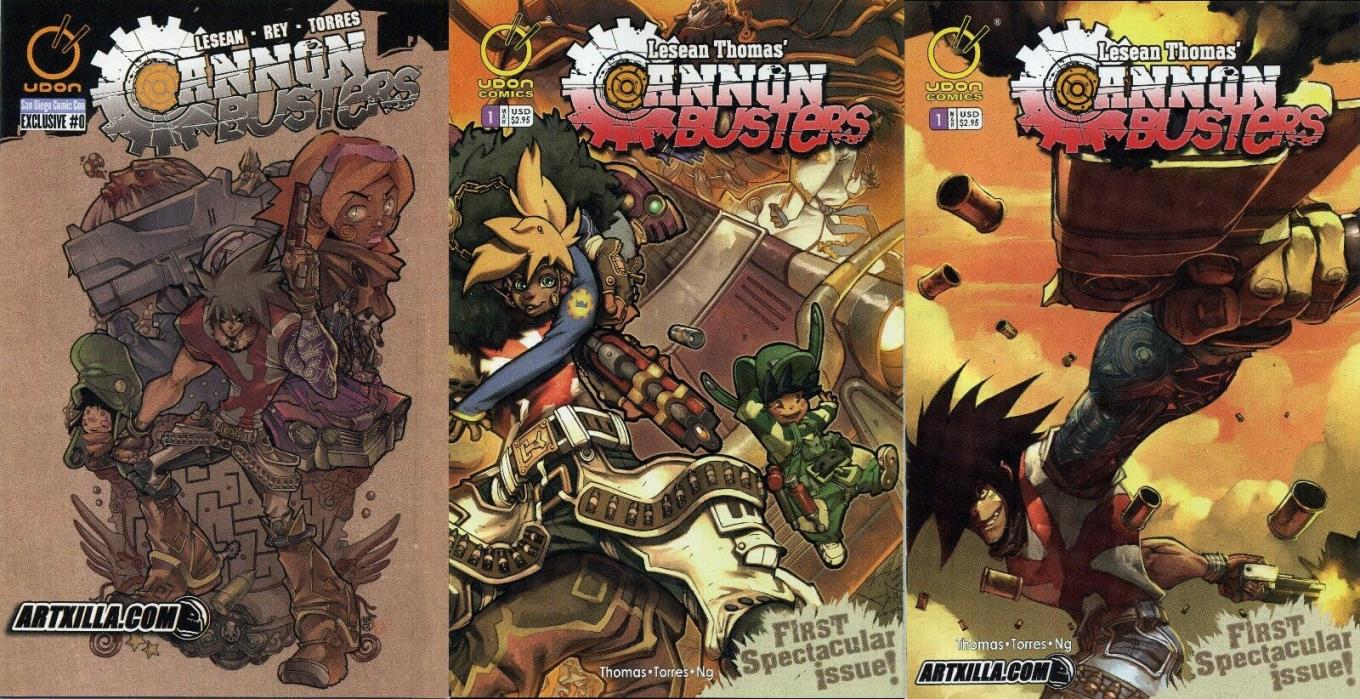 CANNON BUSTERS 0 1 A B set of 3 LeSean Thomas Netflix 1st Appearance Rare HTF NM