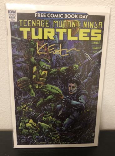 Signed TMNT FCBD 2017 RE Cover Kevin Eastman Free Comic Book Day IDW