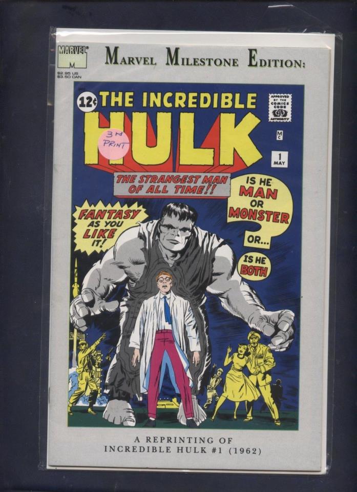 Incredible Hulk #1 marvel Milestone comic RARE 3RD PRINT  *