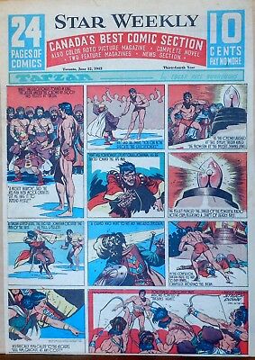 Tarzan by Burroughs & Hogarth - full page color Sunday comic - June 13, 1943
