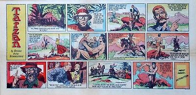 Tarzan by Burroughs & Hogarth - full color Sunday comic page - November 7, 1943