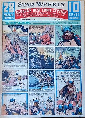 Tarzan by Burroughs & Hogarth - full page color Sunday comic - January 24, 1943