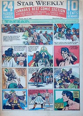 Tarzan by Burroughs & Hogarth - full page color Sunday comic - June 6, 1943
