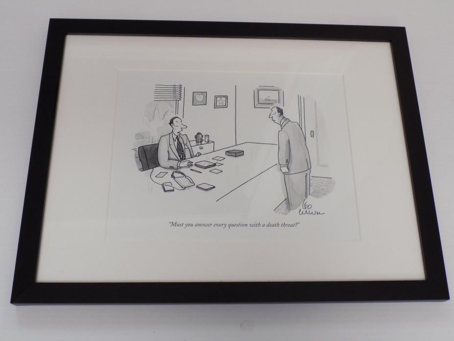 Must You Answer Every Question with a Death Threat Framed Print Leo Cullum 2006