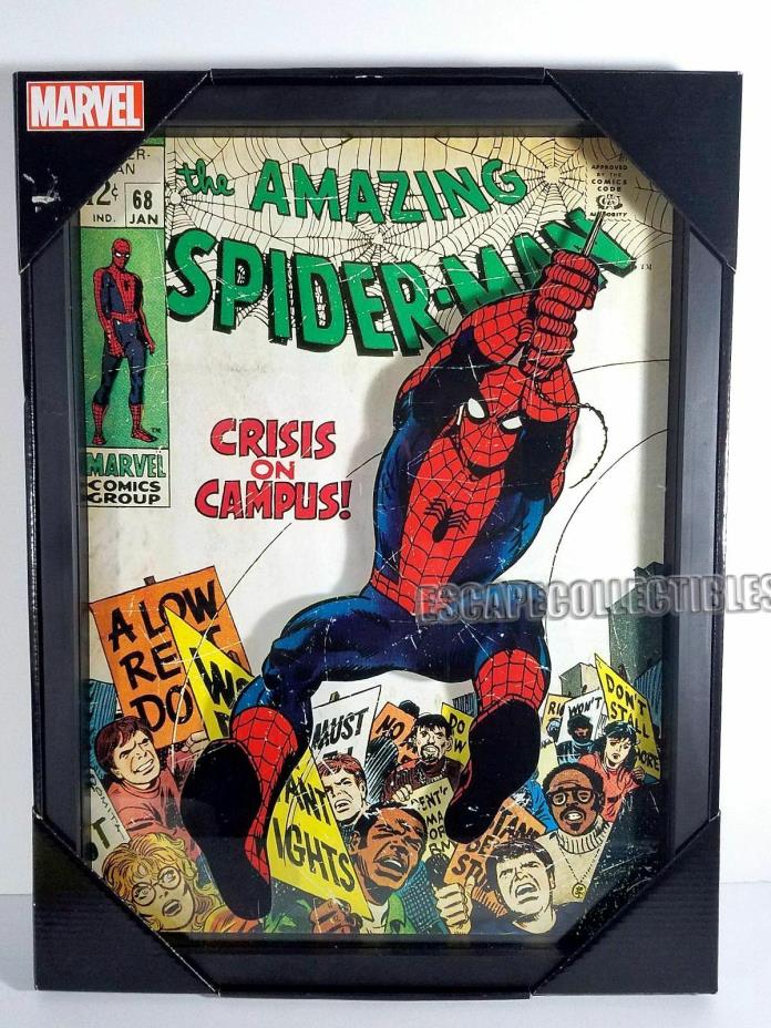 Spider-man Comic Book Cover Shadowbox Wall Art
