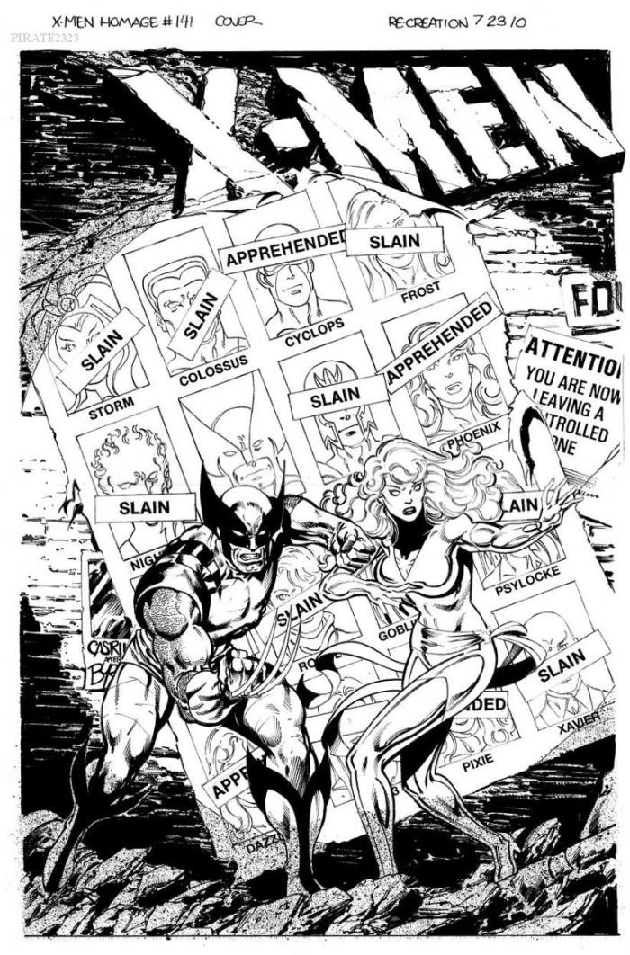 X-MEN #141 Cover Recreation by Anthony Castrillo OA Original Art Commission