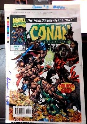 CONAN THE BARBARIAN #3 3M COVER 1997 PRODUCTION ART-4 LAYERS ACETATE-MARVEL