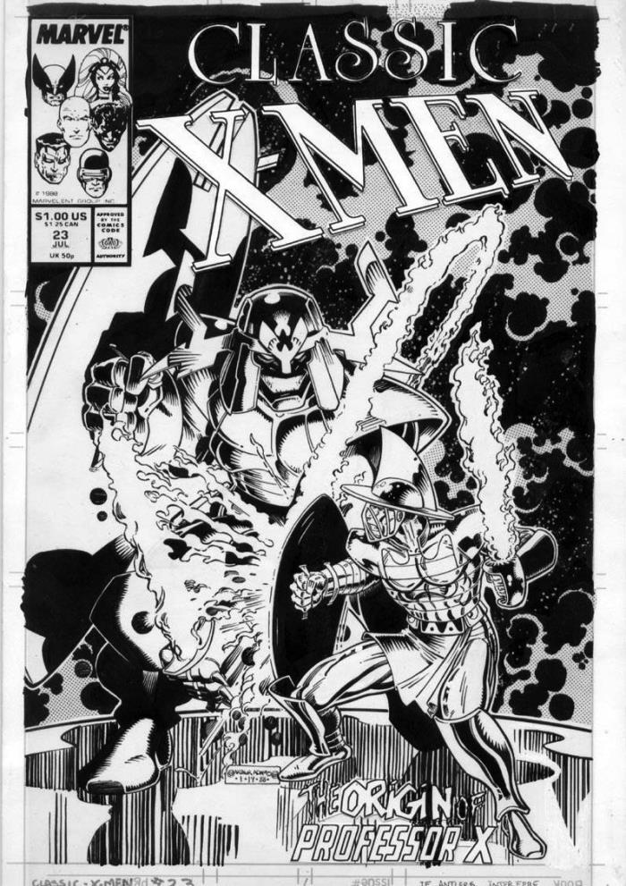 ART ADAMS - X-Men Classic #23 cover, origin of Professor X, Shadow King - 1988
