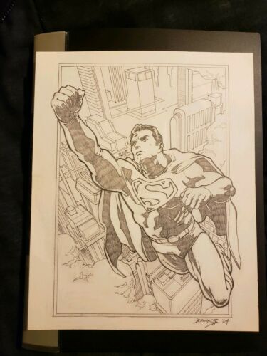 Original Comic Art Sketch Commission Superman by Darryl Banks DC